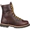 Georgia Boot Men's Waterproof Lace-To-Toe Work Boot, 9 M, Leather, 8 in Height, Chocolate G101 - alternate 2